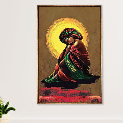 African American Afro Poster Prints | My Blood My People | Wall Art Gift for Black Girl