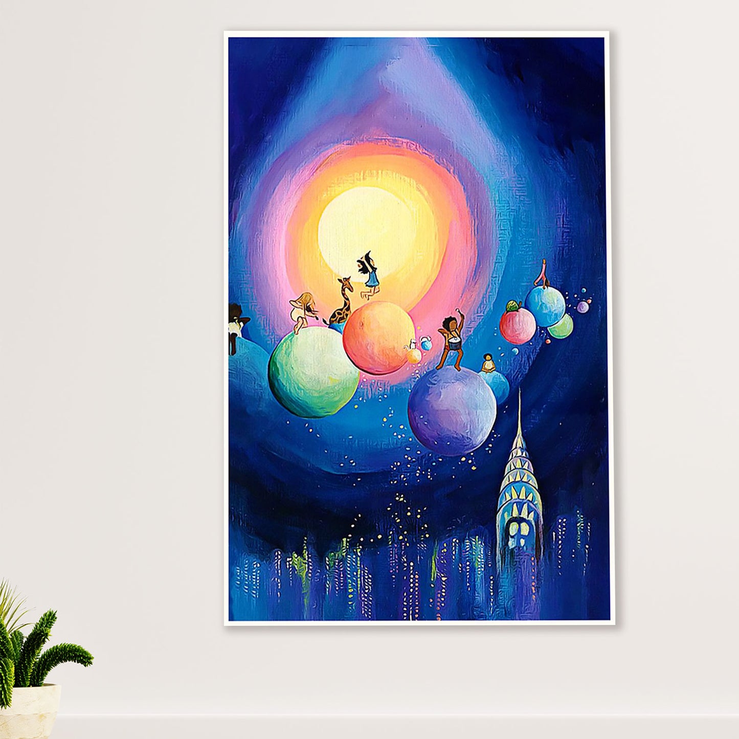 African American Afro Canvas Wall Art Prints | We're The World | Gift for Black Girl