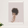 African American Afro Canvas Wall Art Prints | Crowned In Curls | Gift for Black Girl
