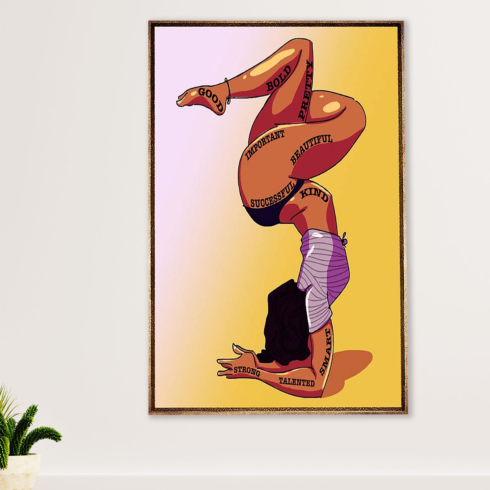 African American Afro Canvas Wall Art Prints | Talented Girl | Gift for Black Girl