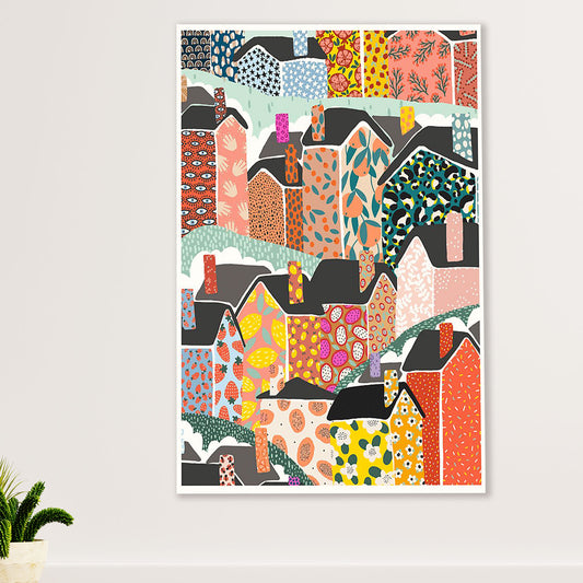 African American Afro Canvas Wall Art Prints | House Art Painting | Gift for Black Girl