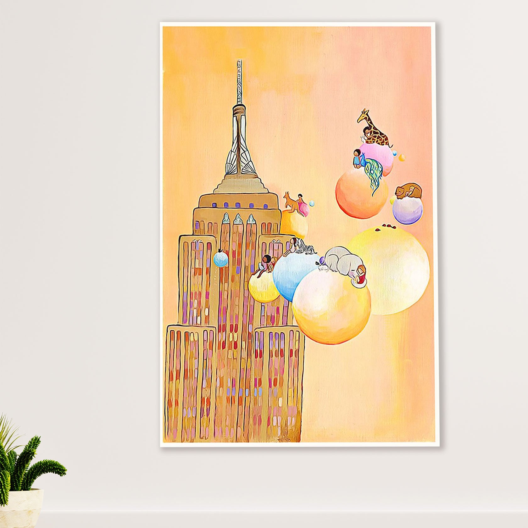 African American Afro Poster Prints | Play In The Building | Wall Art Gift for Black Girl