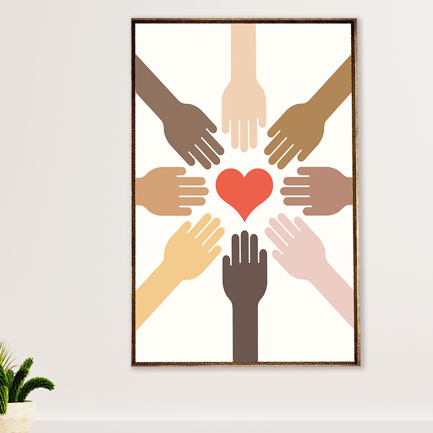 African American Afro Canvas Wall Art Prints | United World | Gift for Black Girl