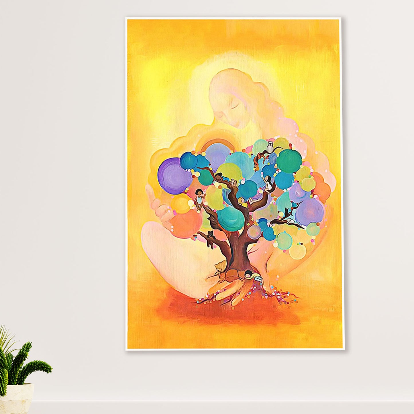 African American Afro Canvas Wall Art Prints | Mother Nature | Gift for Black Girl