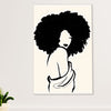 African American Afro Poster Prints | Black Girl Painting | Wall Art Gift for Black Girl