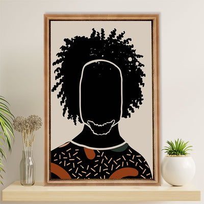 African American Afro Canvas Wall Art Prints | Stars Mind | Gift for Black Girl
