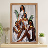 African American Afro Canvas Wall Art Prints | Women | Gift for Black Girl