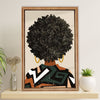 African American Afro Canvas Wall Art Prints | Afro-textured hair | Gift for Black Girl