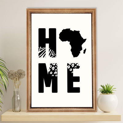 African American Afro Canvas Wall Art Prints | Africa Hope | Gift for Black Girl