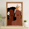 African American Afro Canvas Wall Art Prints | Two Girls Flowers | Gift for Black Girl