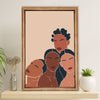 African American Afro Canvas Wall Art Prints | Four Girls Art | Gift for Black Girl
