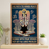 African American Afro Canvas Wall Art Prints | Path To Inner Peace Yoga | Gift for Black Girl