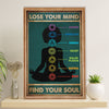 African American Afro Canvas Wall Art Prints | Lose Your Mind Find Your Soul Yoga Girl | Gift for Black Girl