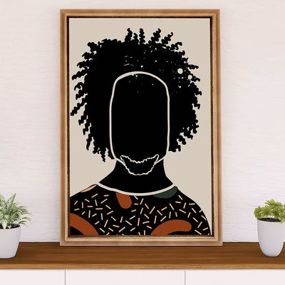 African American Afro Canvas Wall Art Prints | Stars Mind | Gift for Black Girl