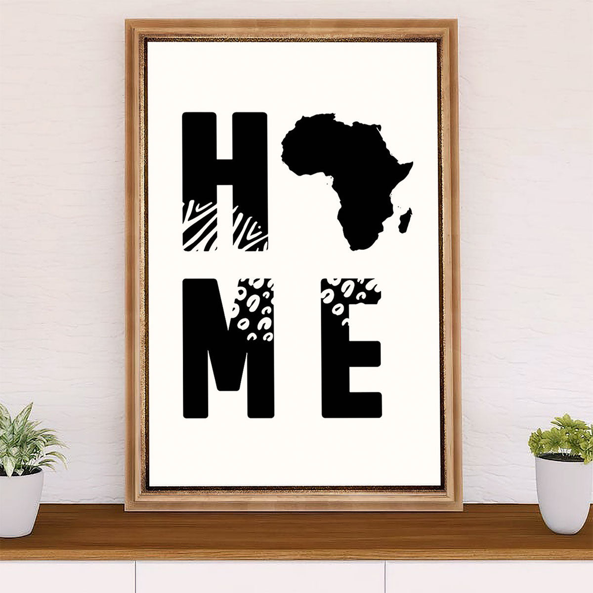 African American Afro Canvas Wall Art Prints | Africa Hope | Gift for Black Girl