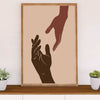 African American Afro Canvas Wall Art Prints | Abstract Different Color Hands | Gift for Black Girl