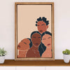 African American Afro Canvas Wall Art Prints | Four Girls Art | Gift for Black Girl