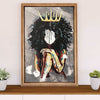 African American Afro Canvas Wall Art Prints | Black Queen | Gift for Black Girl