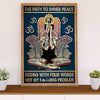 African American Afro Canvas Wall Art Prints | Path To Inner Peace Yoga | Gift for Black Girl