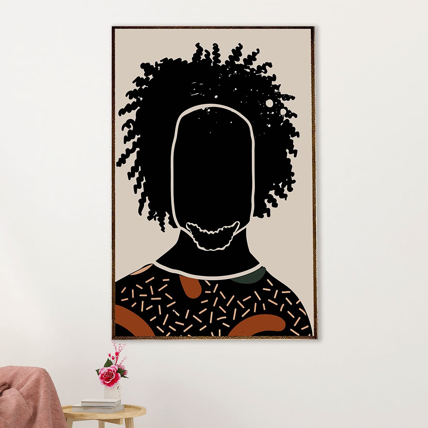 African American Afro Canvas Wall Art Prints | Stars Mind | Gift for Black Girl