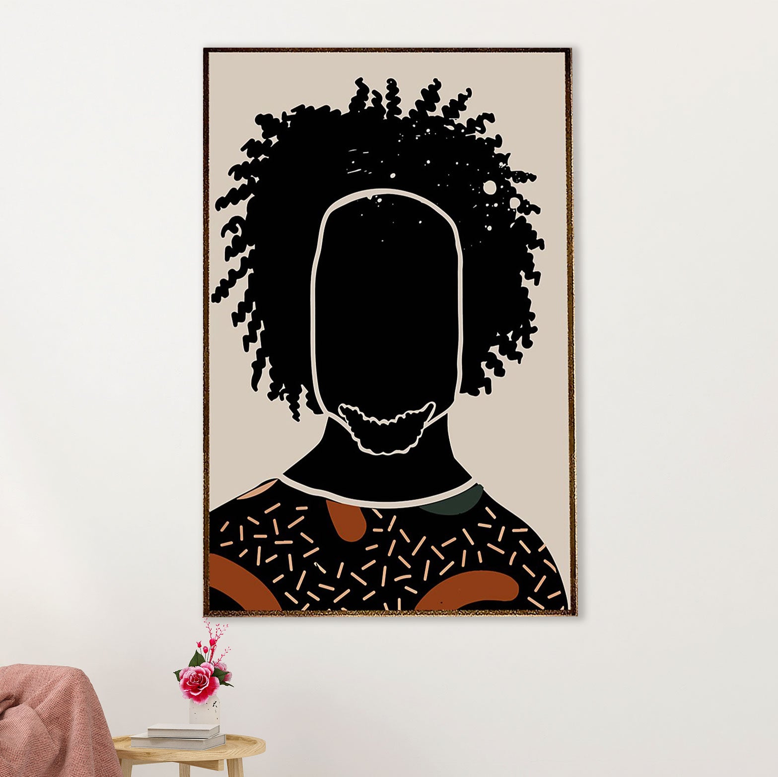 African American Afro Canvas Wall Art Prints | Stars Mind | Gift for Black Girl