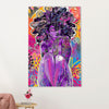 African American Afro Canvas Wall Art Prints | Black Girl | Gift for Black Girl