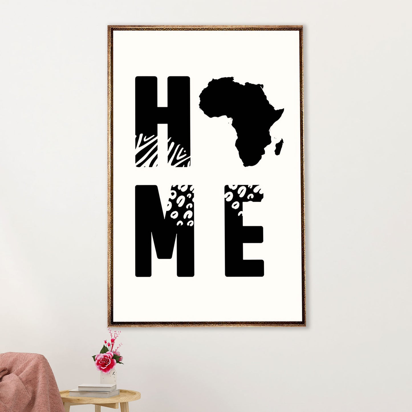 African American Afro Canvas Wall Art Prints | Africa Hope | Gift for Black Girl