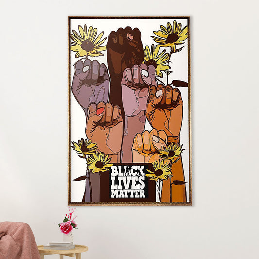African American Afro Canvas Wall Art Prints | Black Lives Matter | Gift for Black Girl