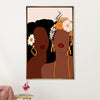 African American Afro Canvas Wall Art Prints | Two Girls Flowers | Gift for Black Girl