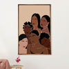 African American Afro Canvas Wall Art Prints | Girls Art Painting | Gift for Black Girl