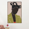 African American Afro Canvas Wall Art Prints | Girl Art Painting | Gift for Black Girl