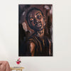 African American Afro Canvas Wall Art Prints | Black Woman Art Painting | Gift for Black Girl