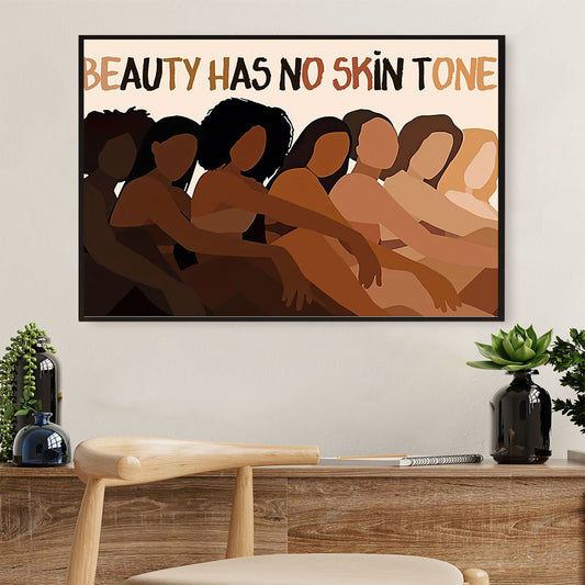 African Americans Afro Poster Prints | Beauty Has No Skin Tone - Different Colors | Wall Art Black Pride Gift for Black Girl