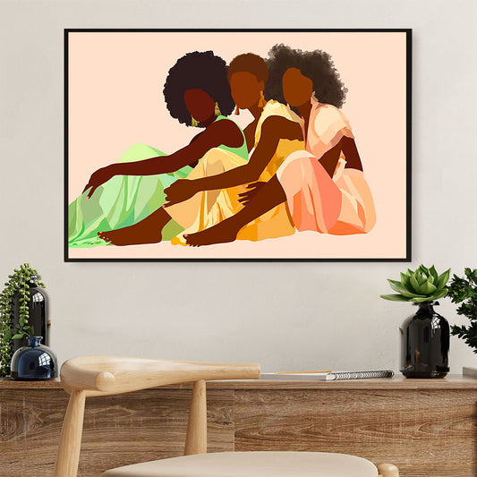African Americans Afro Poster Prints | Women Potrait Art Painting | Wall Art Black Pride Gift for Black Girl