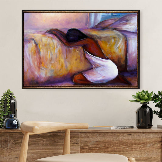 African Americans Afro Poster Prints | Woman Anxiety | Wall Art Black Pride Gift for Black Girl
