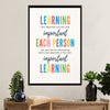 Teacher Classroom Canvas Wall Art | Learning How Important You Are | Back To School Gift for Teacher