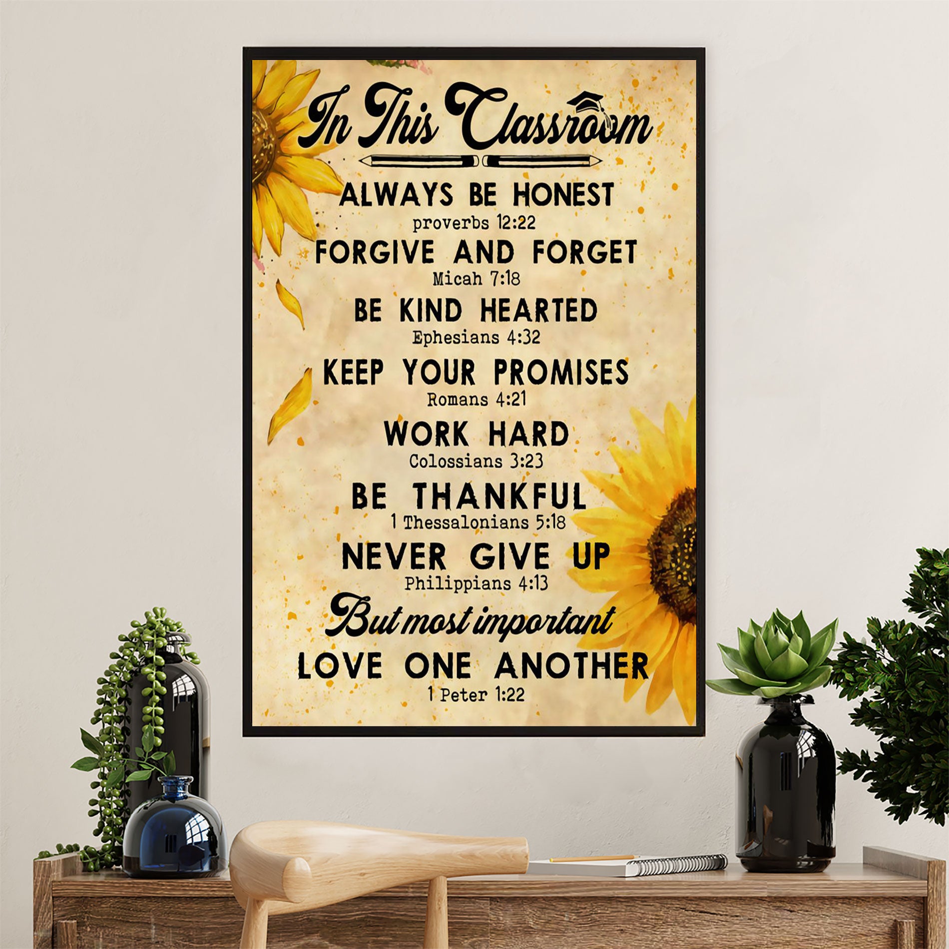 Teacher Classroom Poster | In This Classroom | Wall Art Back To School Gift for Teacher