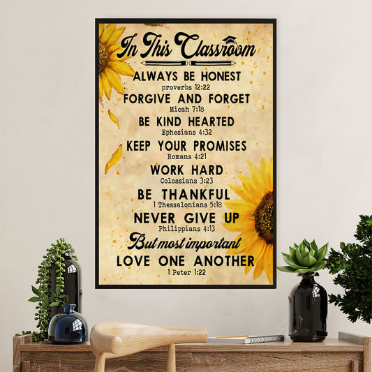 Teacher Classroom Poster | In This Classroom | Wall Art Back To School Gift for Teacher