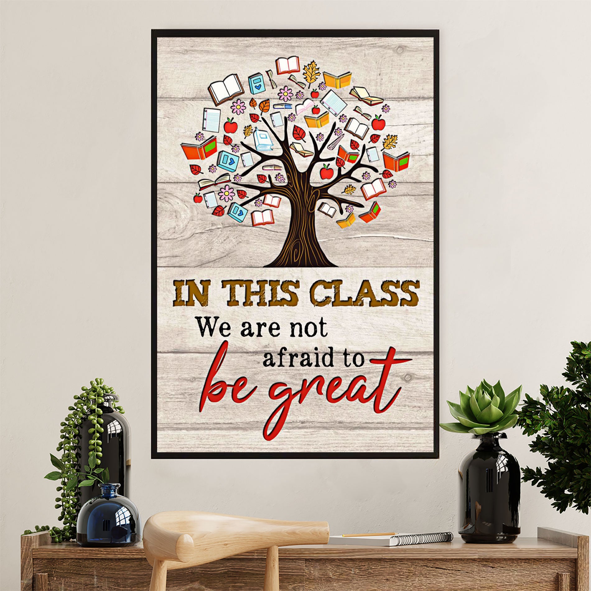 Teacher Classroom Poster | In This Class | Wall Art Back To School Gift for Teacher