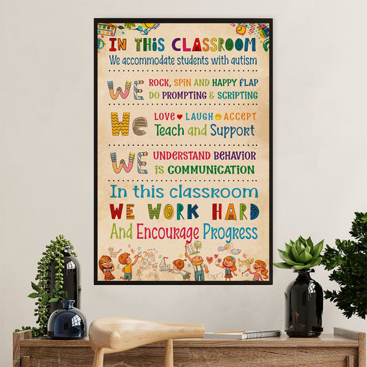 Teacher Classroom Poster | In This Classroom | Wall Art Back To School Gift for Teacher