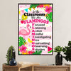 Teacher Classroom Poster | We Are Flamingos | Wall Art Back To School Gift for Teacher