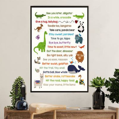 Teacher Classroom Canvas Wall Art | See You Later Alligator | Back To School Gift for Teacher