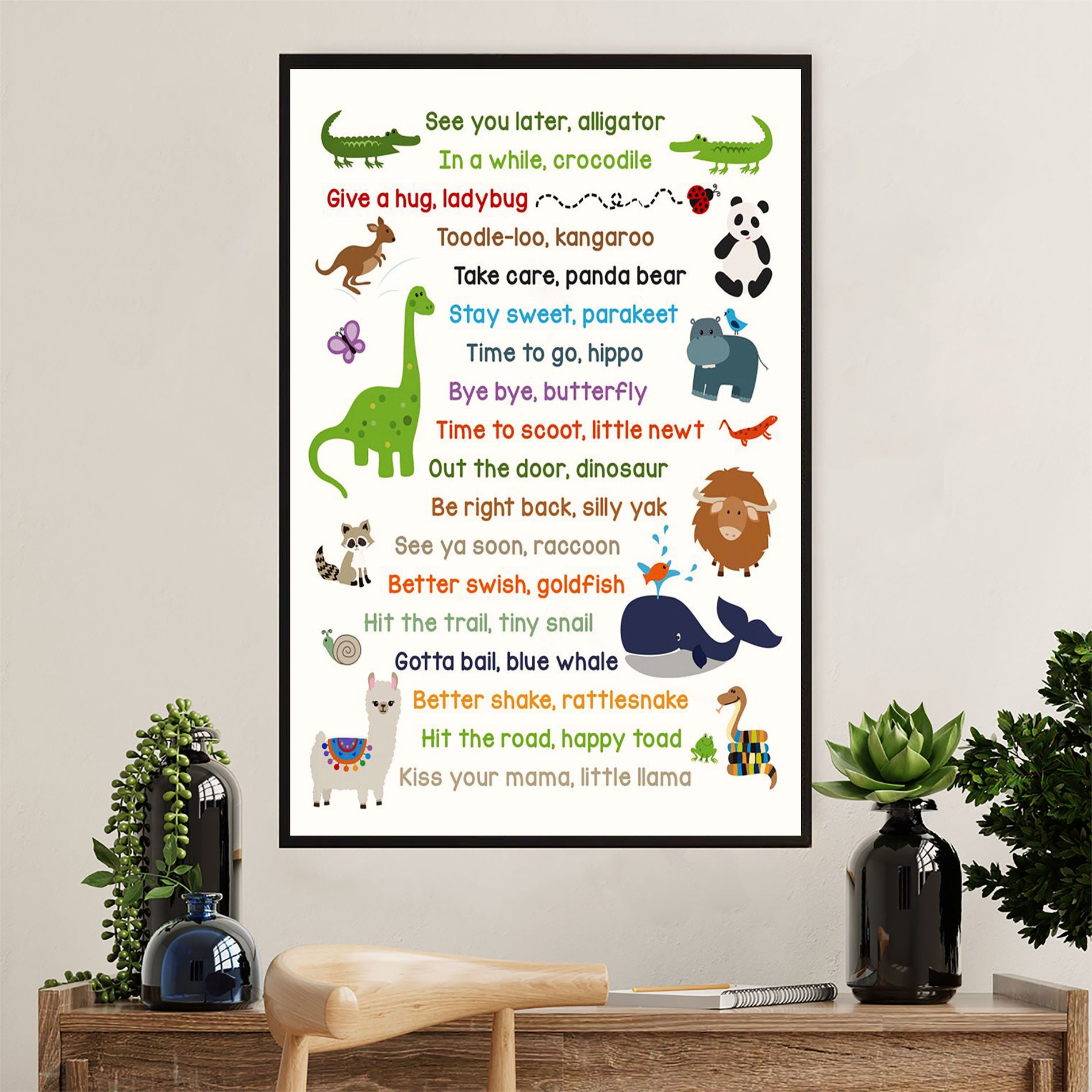 Teacher Classroom Poster | See You Later Alligator | Wall Art Back To School Gift for Teacher