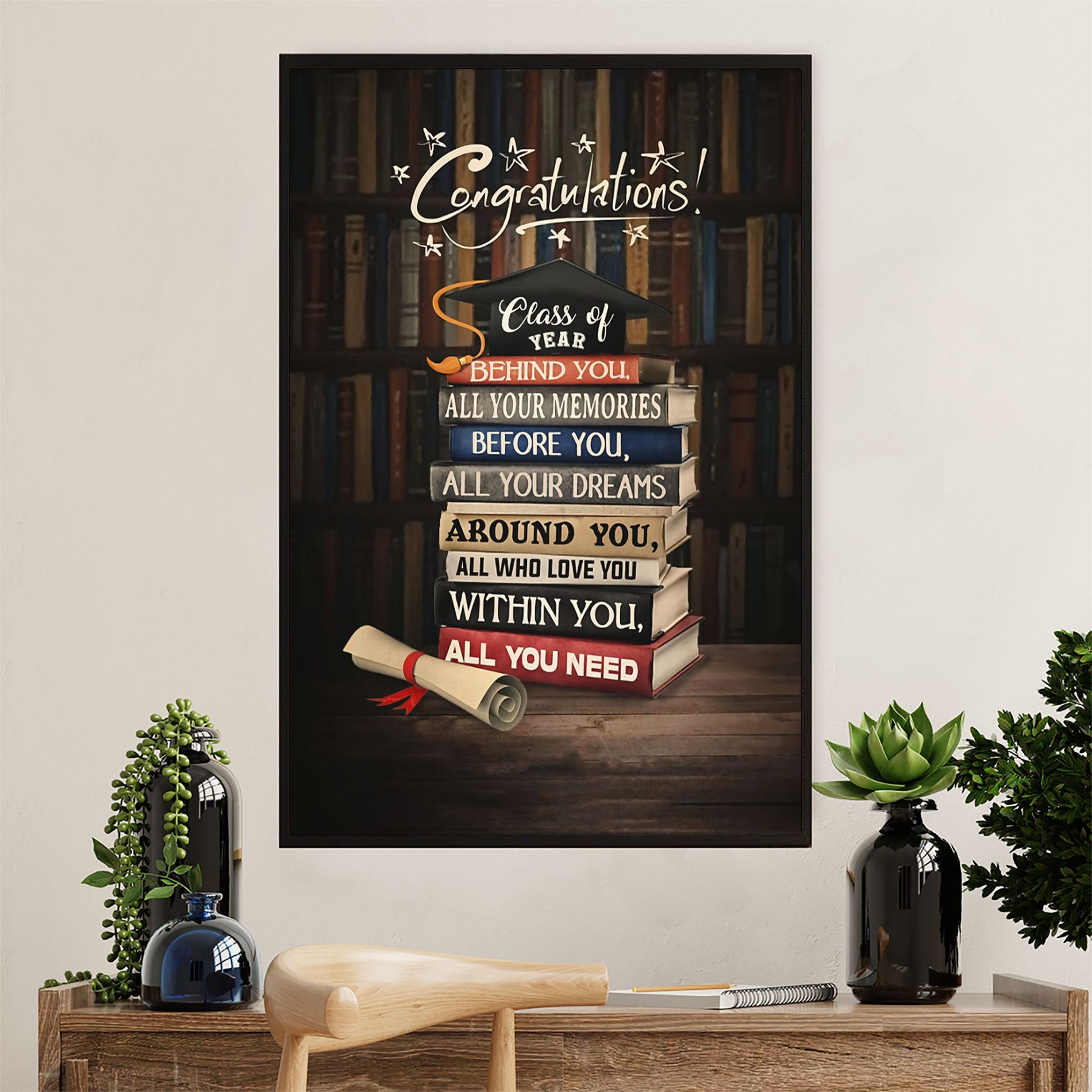Teacher Classroom Poster | Class Of Year | Wall Art Back To School Gift for Teacher