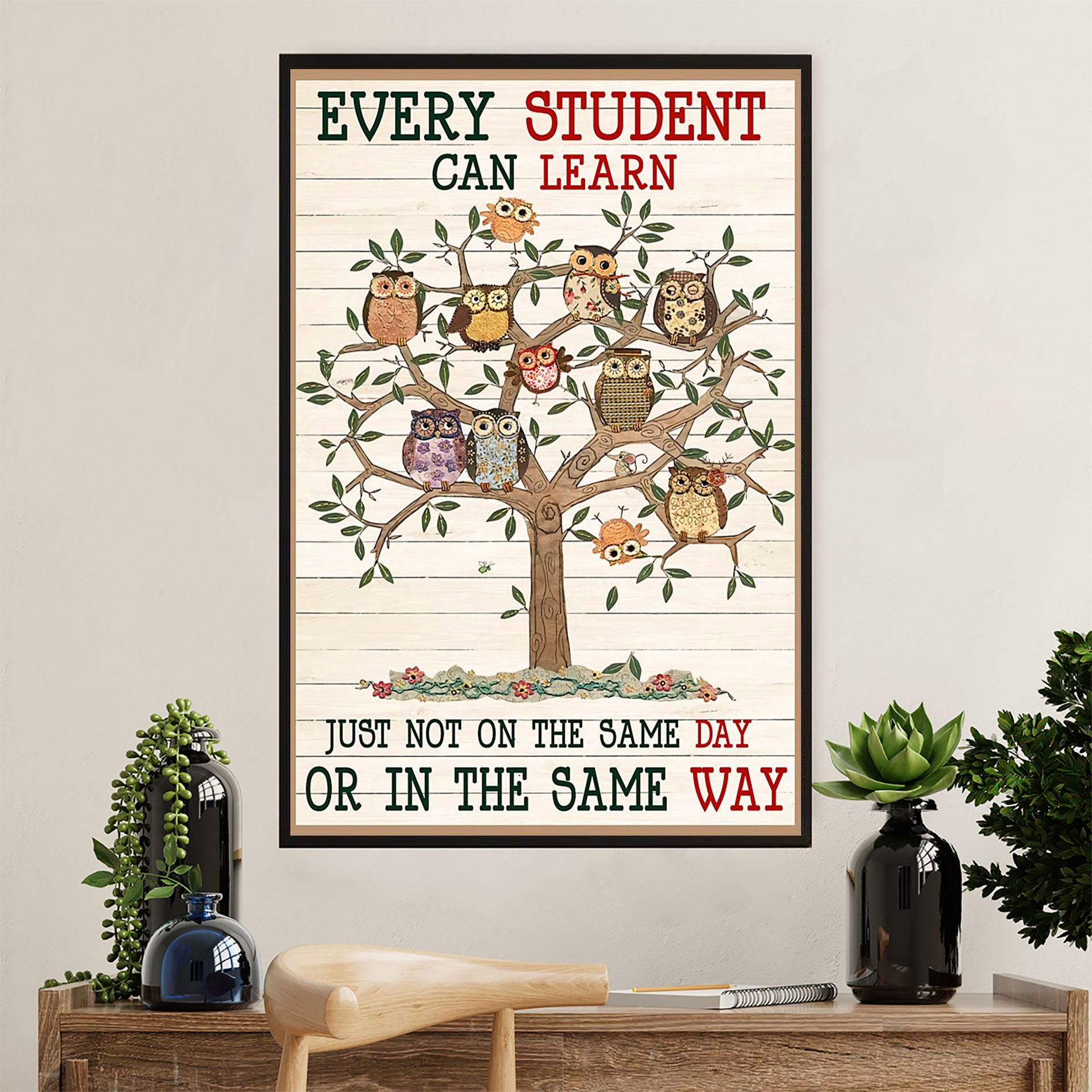 Teacher Classroom Canvas Wall Art | Every Student Can Learn | Back To School Gift for Teacher