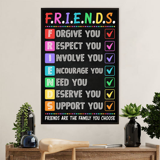 Teacher Classroom Poster | FRIENDS | Wall Art Back To School Gift for Teacher