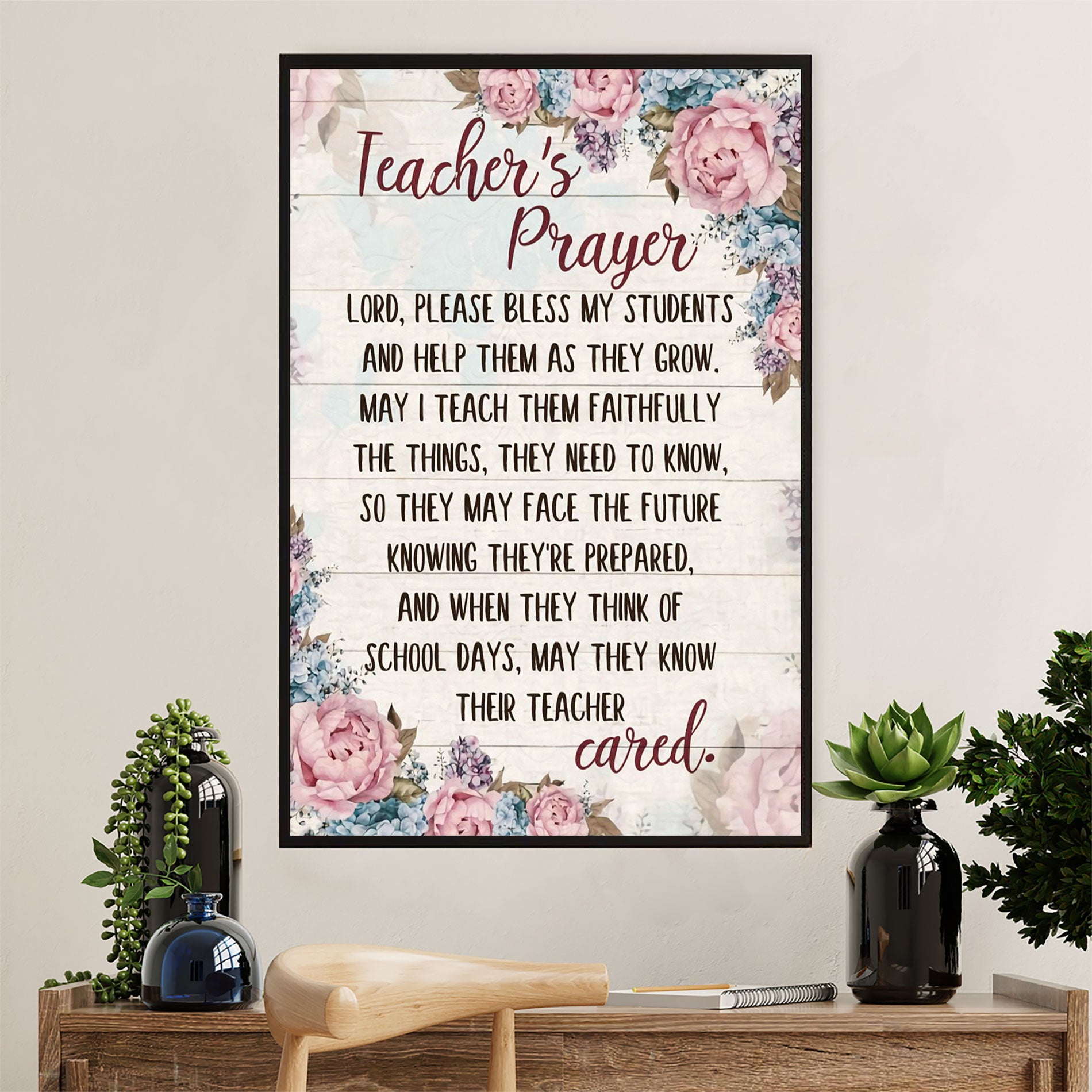 Teacher Classroom Poster, Teacher's Prayer