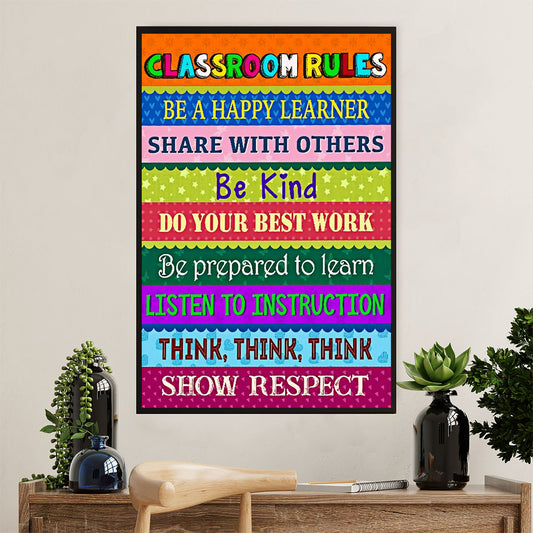 Teacher Classroom Poster | Classroom Rules | Wall Art Back To School Gift for Teacher