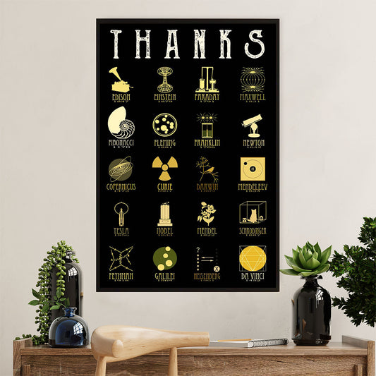 Teacher Classroom Poster | THANKS | Wall Art Back To School Gift for Teacher