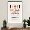 Teacher Classroom Poster | We Are Welcome, Empowered | Wall Art Back To School Gift for Teacher